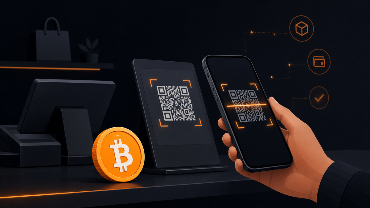 Оплата криптовалютой Bitcoin Cash через QR-код в магазине