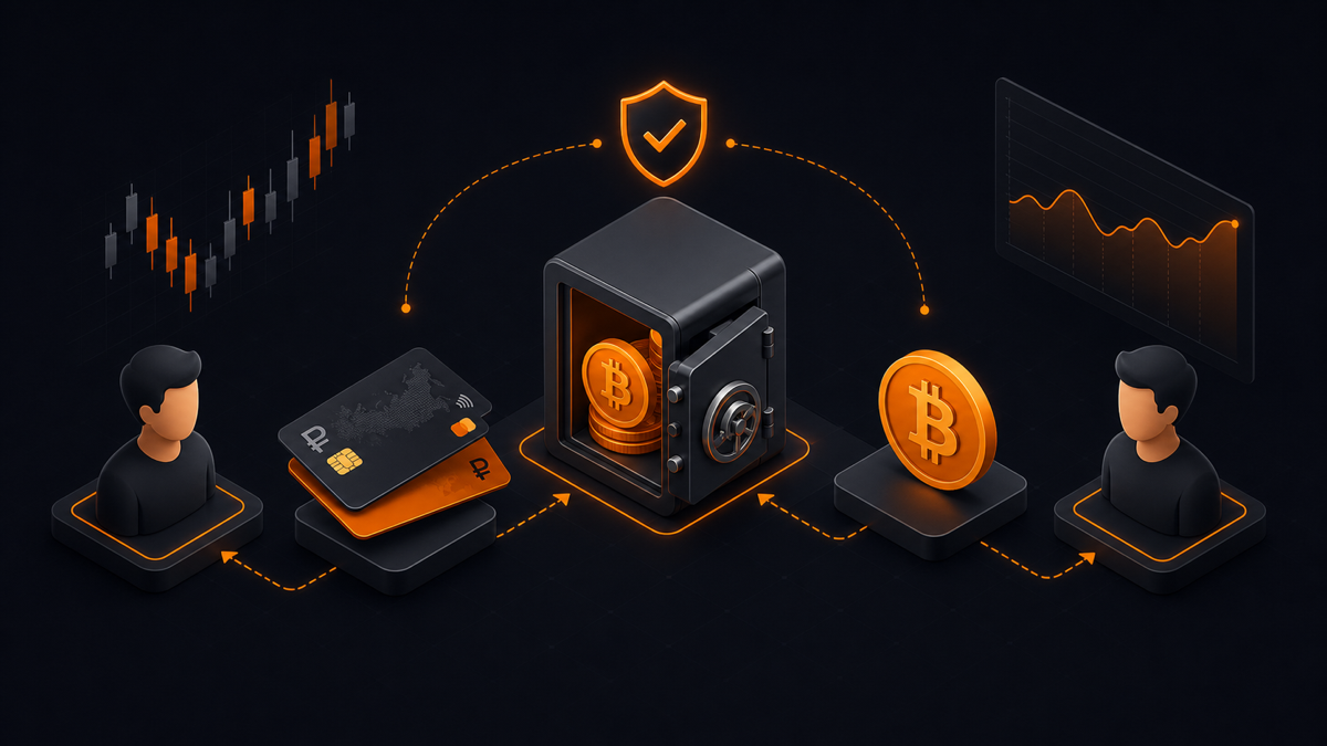 Обмен биткоина в рубли через P2P-биржу