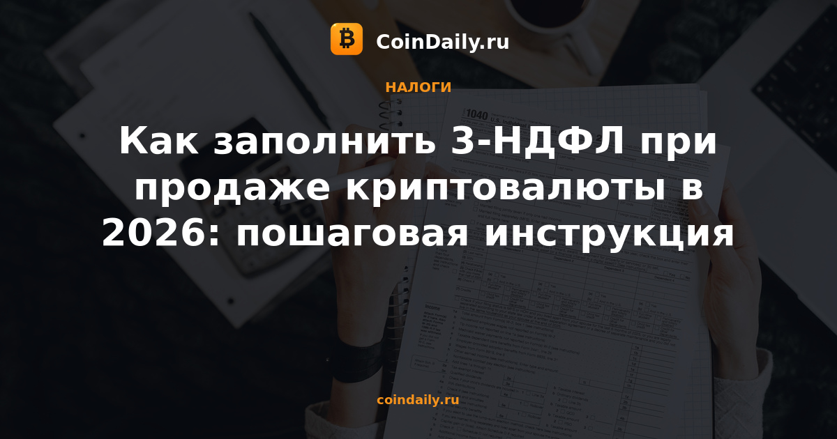 Как заполнить 3-НДФЛ при продаже криптовалюты в 2026: пошаговая инструкция