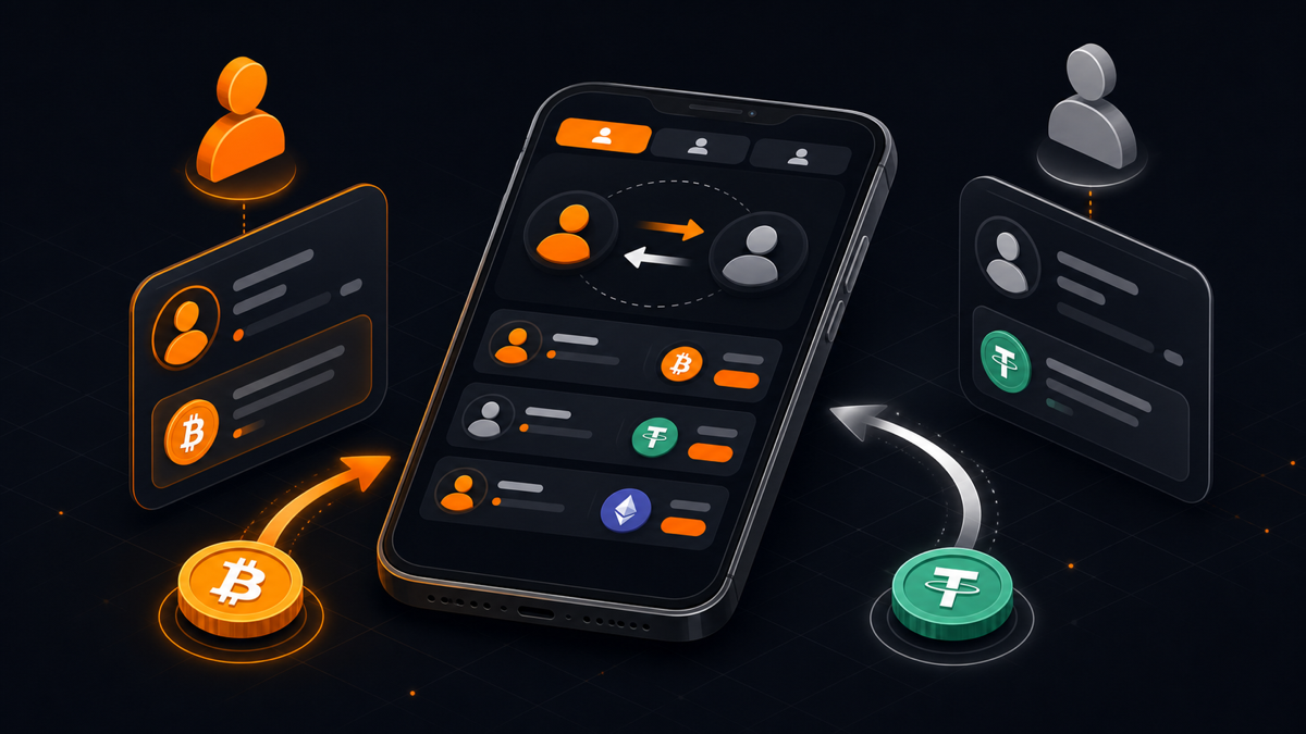 Bybit P2P интерфейс для обмена крипты на рубли