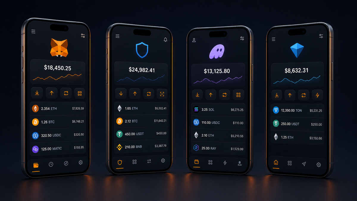 Мобильные кошельки MetaMask Trust Wallet Phantom