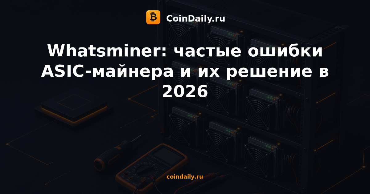 Whatsminer: частые ошибки ASIC-майнера и их решение в 2026