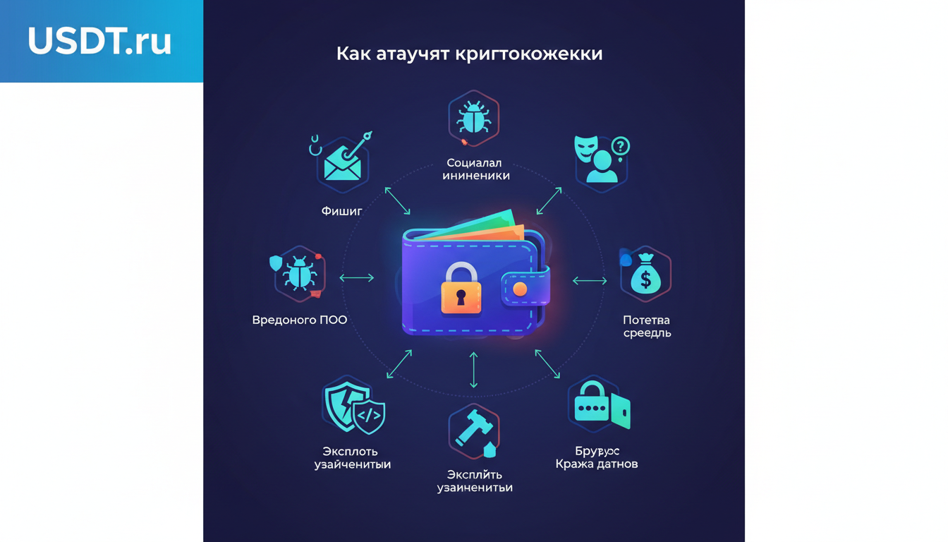 Как атакуют криптокошельки — инфографика