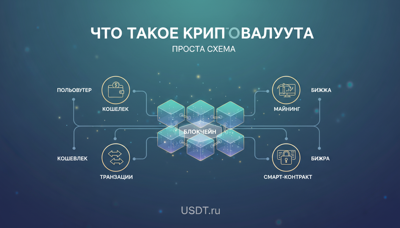 Что такое криптовалюта — простая схема