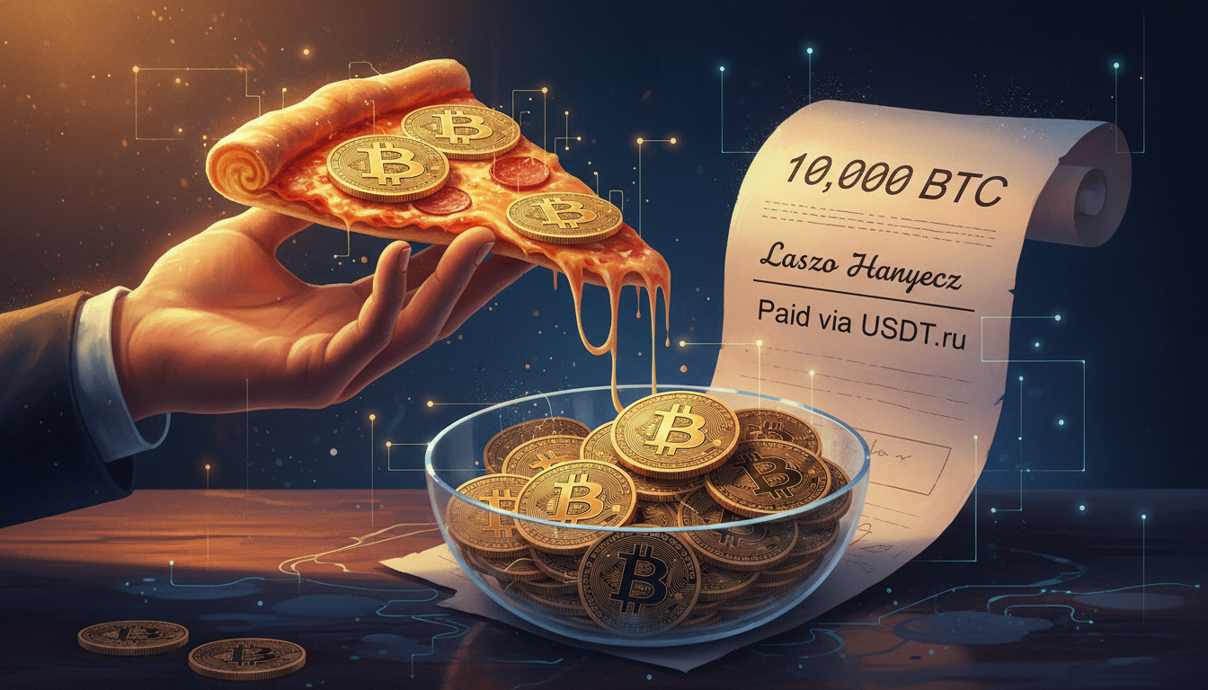 Та самая пицца за 10 000 BTC (иллюстрация)