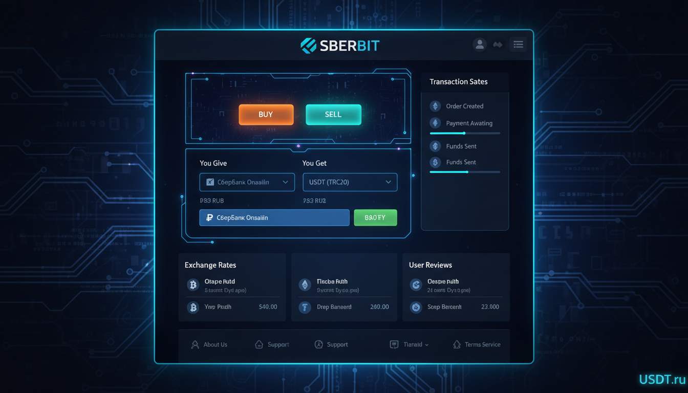 Обменник SberBit — главная страница сайта