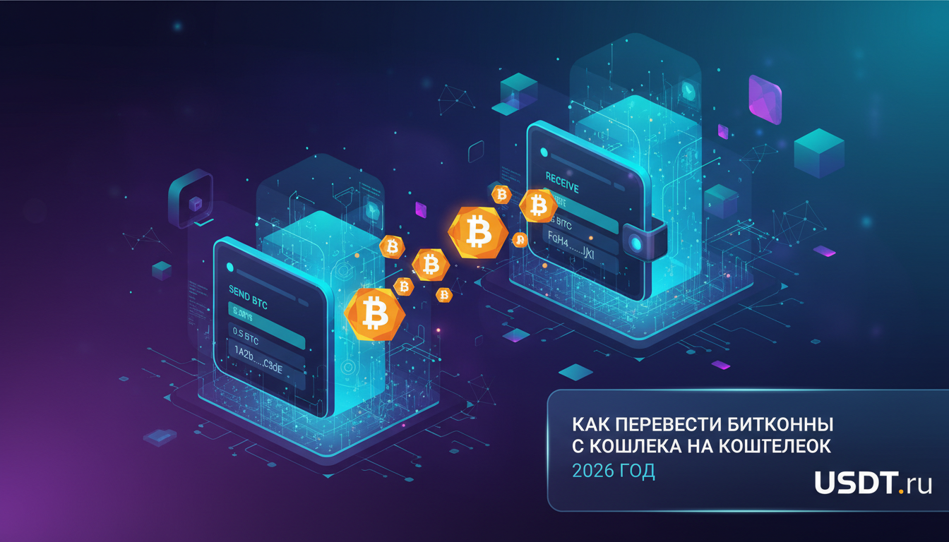 Перевод биткоинов между кошельками в 2026 году