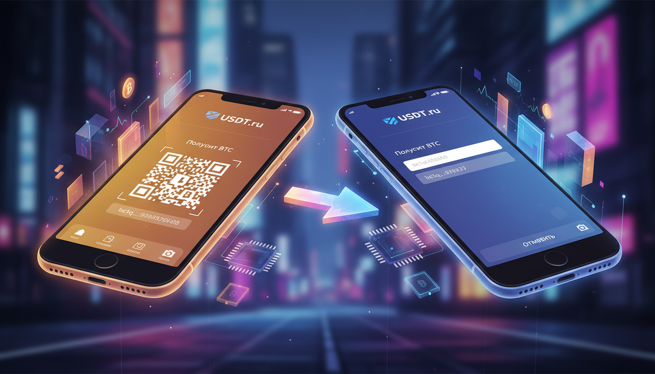 как перевести биткоины с кошелька на кошелек — адрес получателя и QR-код в кошельке