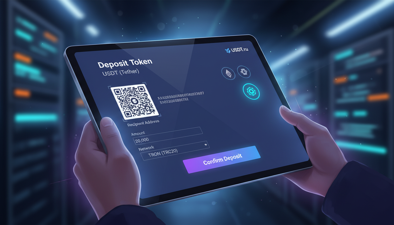 Пополнение биржевого счёта токенами — иллюстрация интерфейса