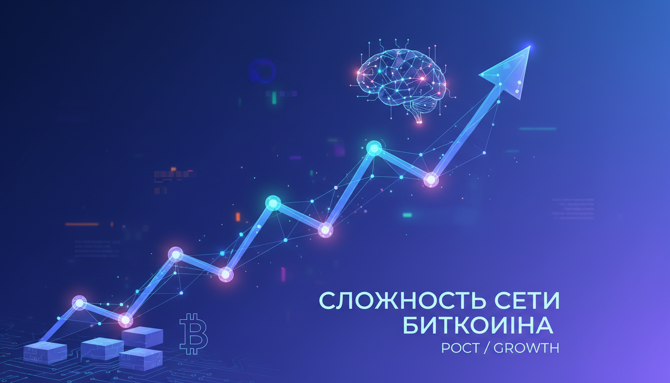 блокчейн технологии простыми словами — график роста сложности сети биткоина