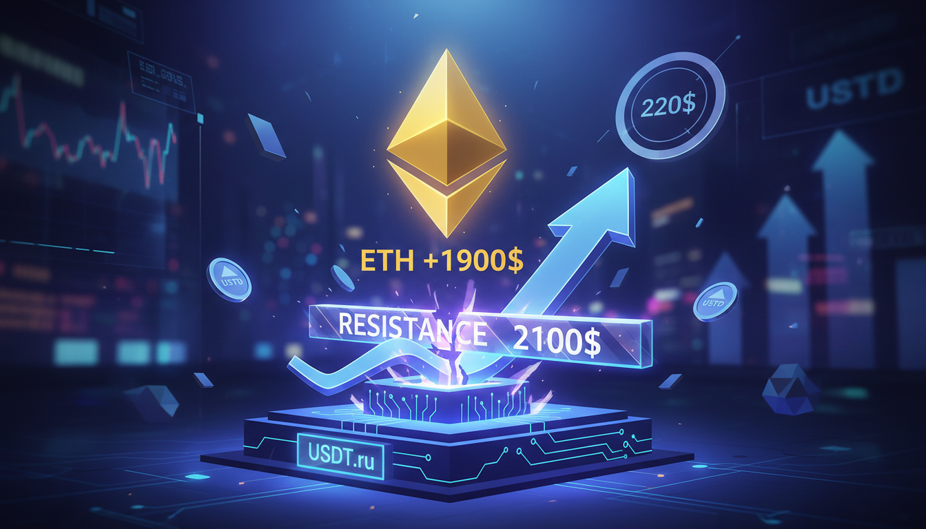 Ethereum достиг уровня $1950: перспективы ETH и вероятность роста до $2100