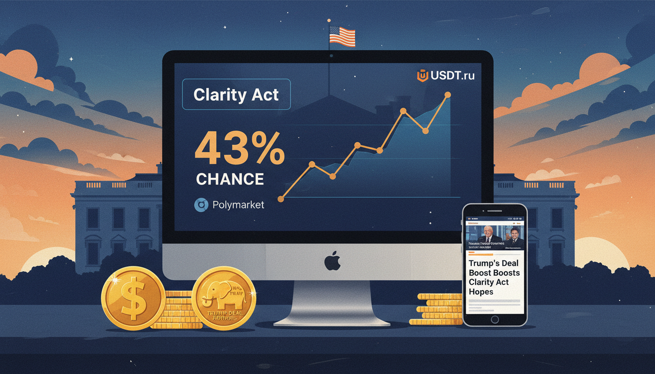 Вероятность принятия Clarity Act на Polymarket увеличилась до 43% после слухов о Трампе