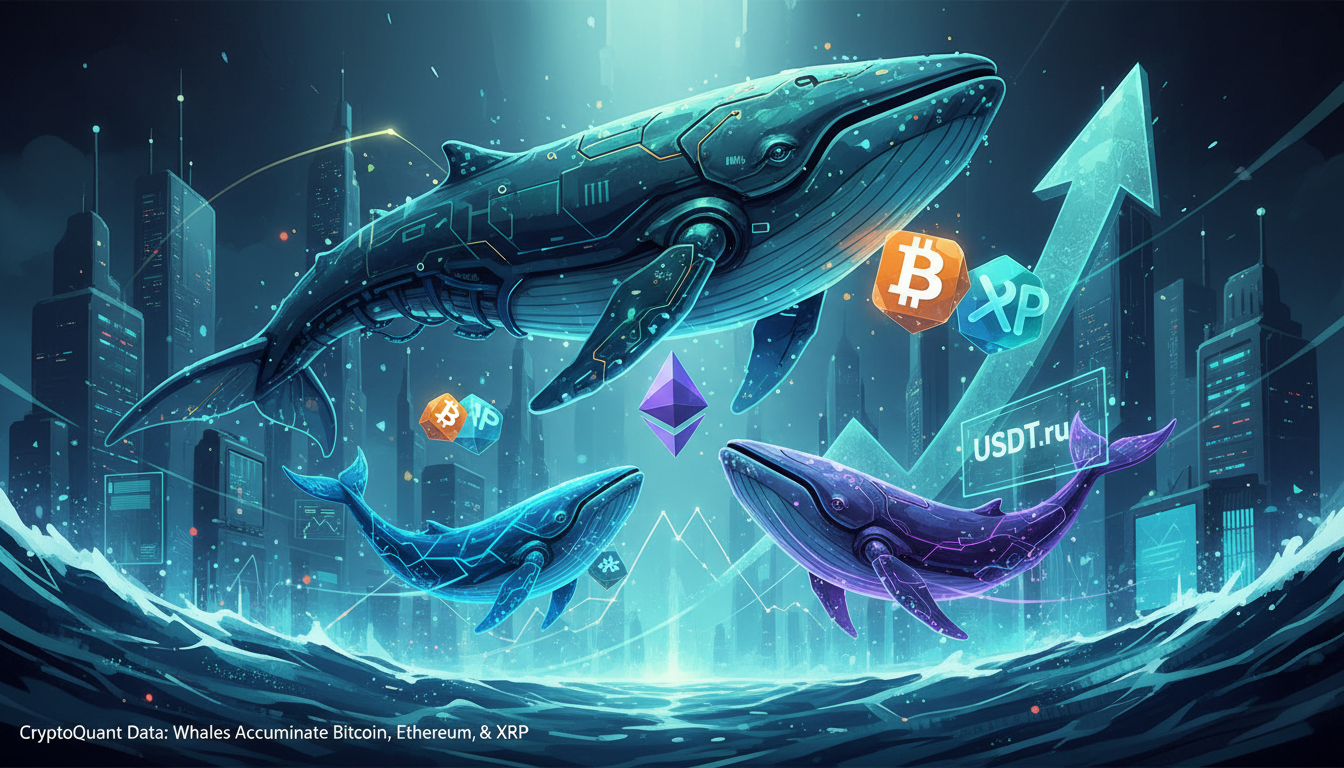 Крупные инвесторы увеличивают запасы биткоина, Ethereum и XRP — данные от CryptoQuant