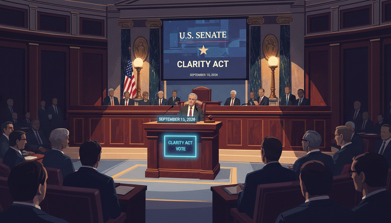 Сенат США назначил голосование по законопроекту CLARITY Act на 15 сентября 2026